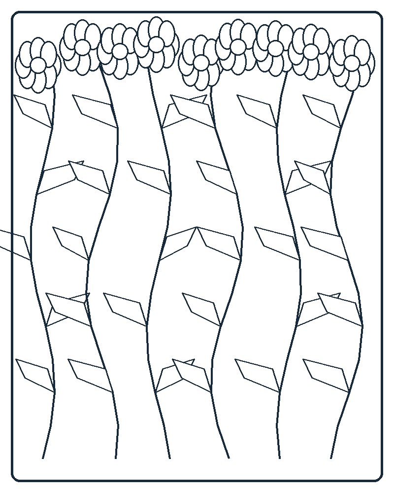 Botanical Garden Coloring Page 5 line-art preview