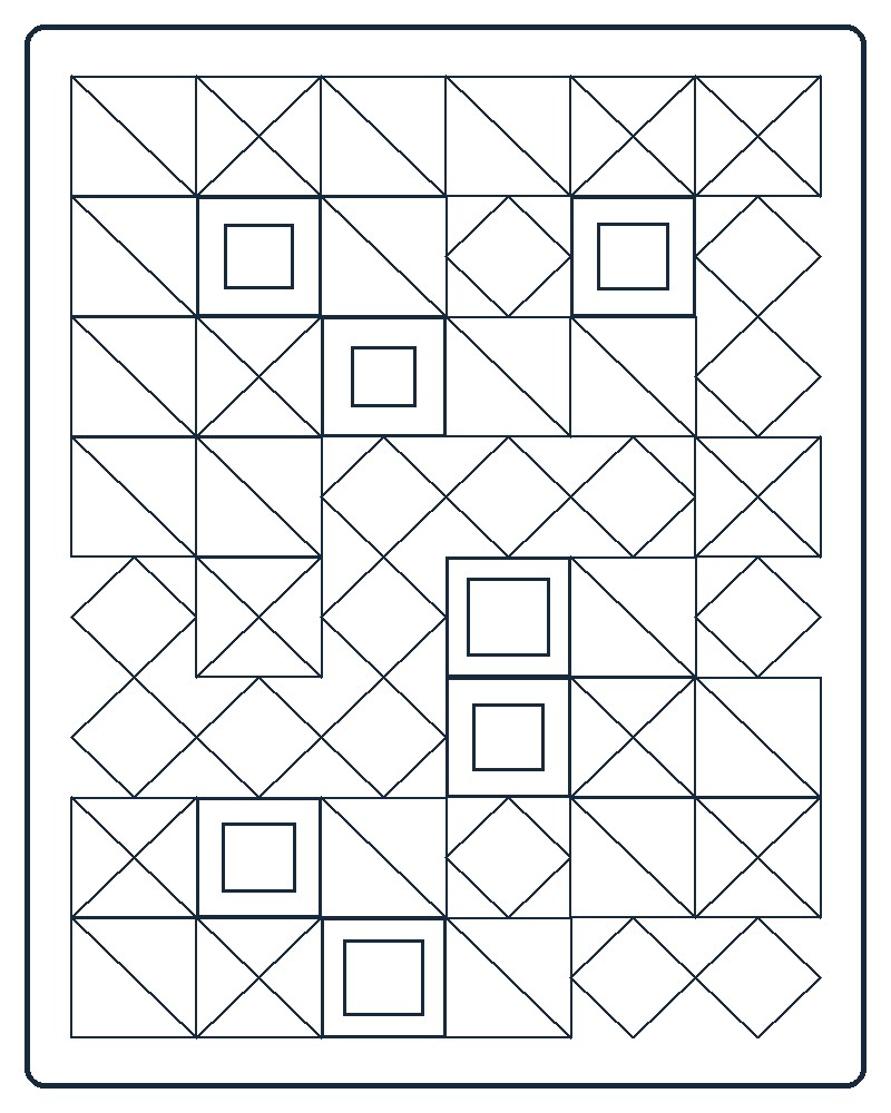 Geometric Mosaic Coloring Page 6 line-art preview