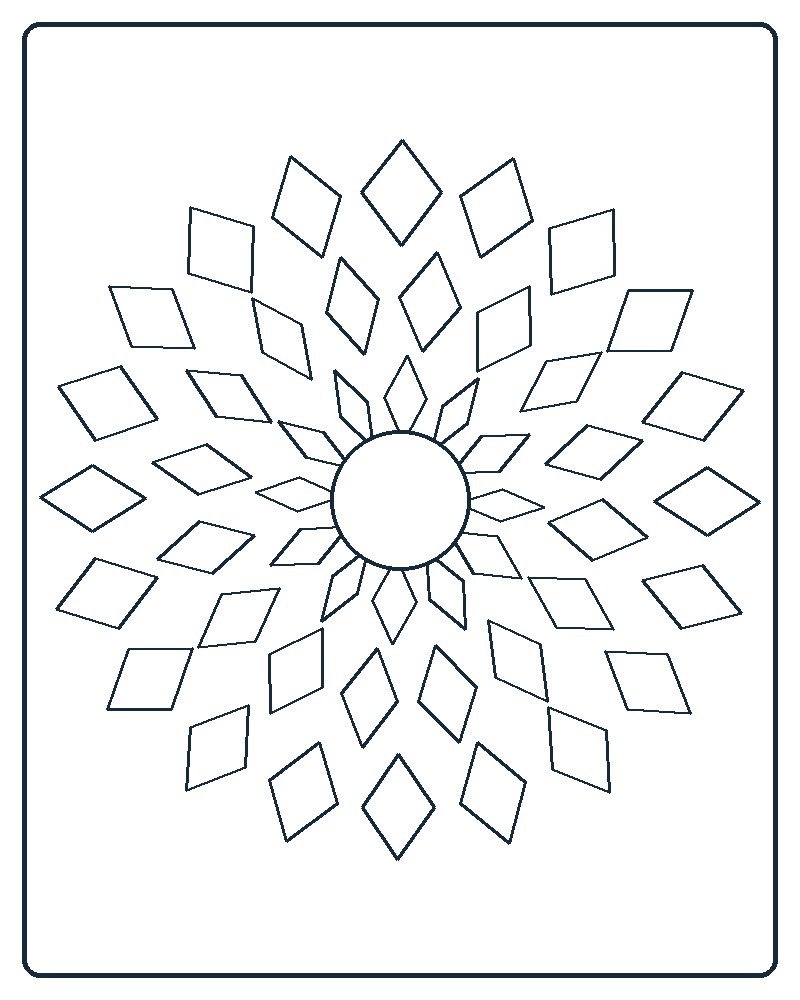 Layered Mandala Coloring Page 11 line-art preview