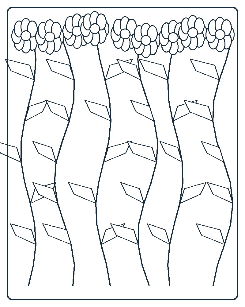 Botanical Garden Coloring Page 12 line-art preview