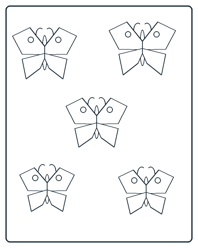 Butterfly Study Coloring Page 16 line-art preview