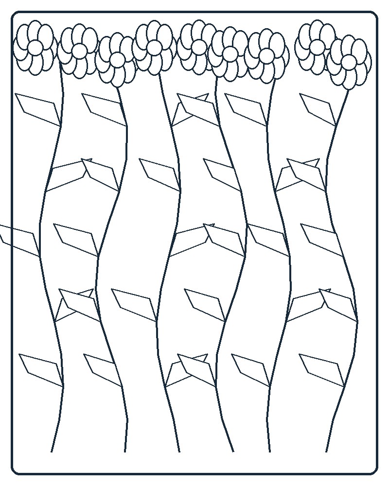 Botanical Garden Coloring Page 19 line-art preview