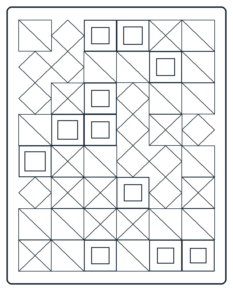 Geometric Mosaic Coloring Page 20 line-art preview