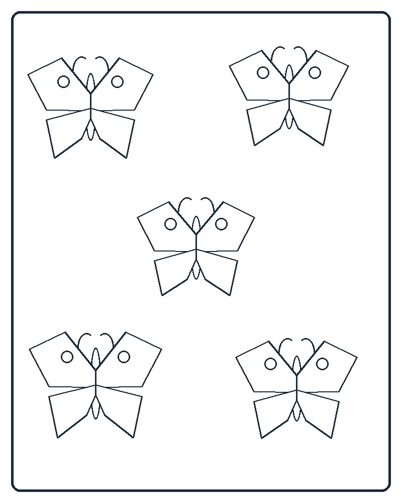 Butterfly Study Coloring Page 23 line-art preview