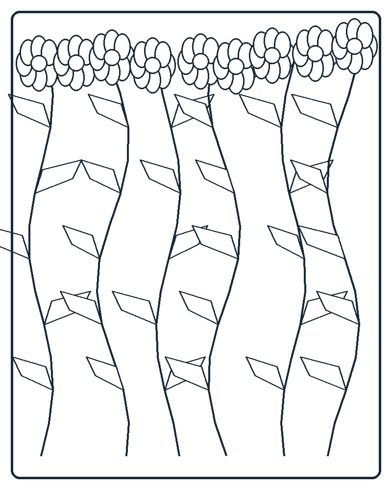 Botanical Garden Coloring Page 26 line-art preview