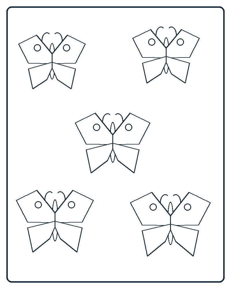 Butterfly Study Coloring Page 30 line-art preview