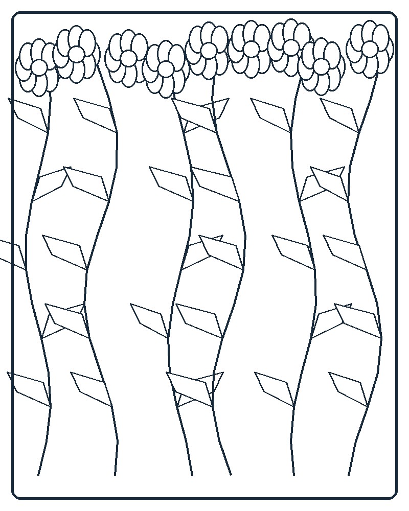 Botanical Garden Coloring Page 33 line-art preview