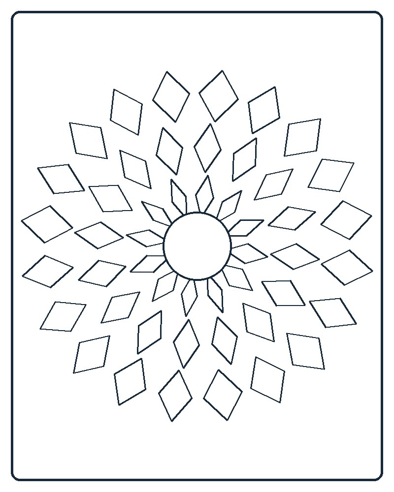 Layered Mandala Coloring Page 39 line-art preview