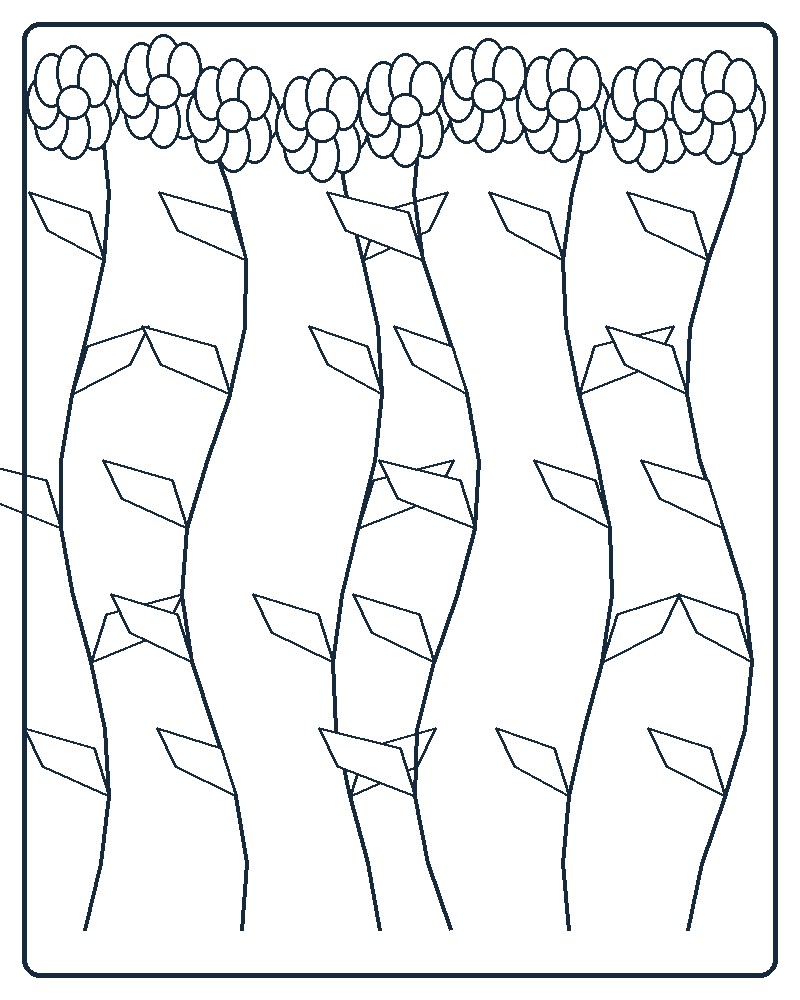 Botanical Garden Coloring Page 40 line-art preview
