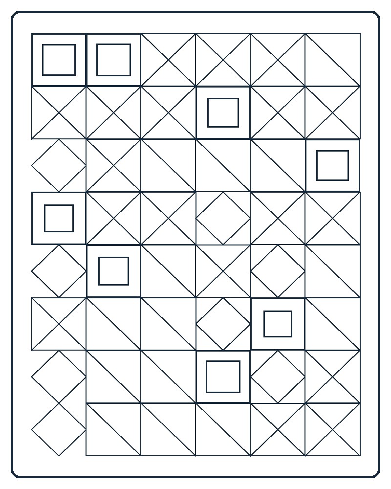 Geometric Mosaic Coloring Page 41 line-art preview