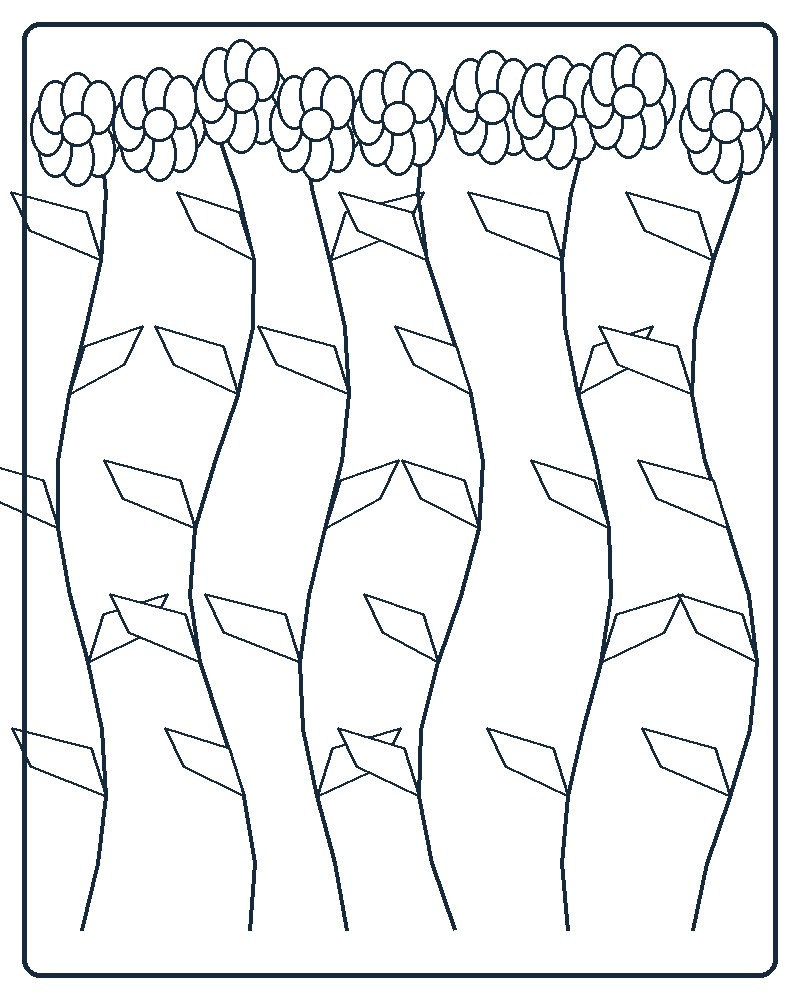 Botanical Garden Coloring Page 47 line-art preview