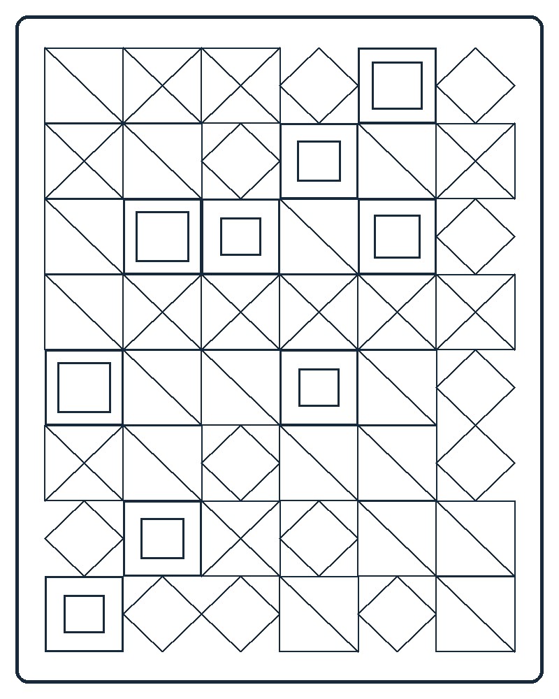 Geometric Mosaic Coloring Page 48 line-art preview
