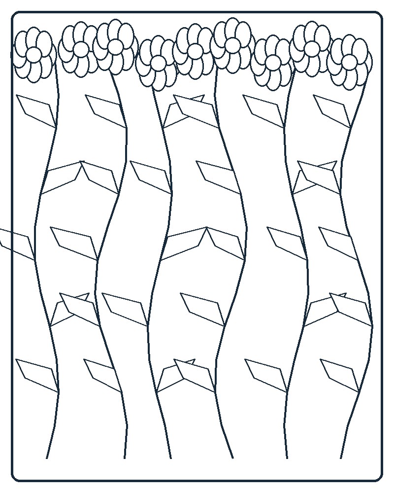 Botanical Garden Coloring Page 54 line-art preview