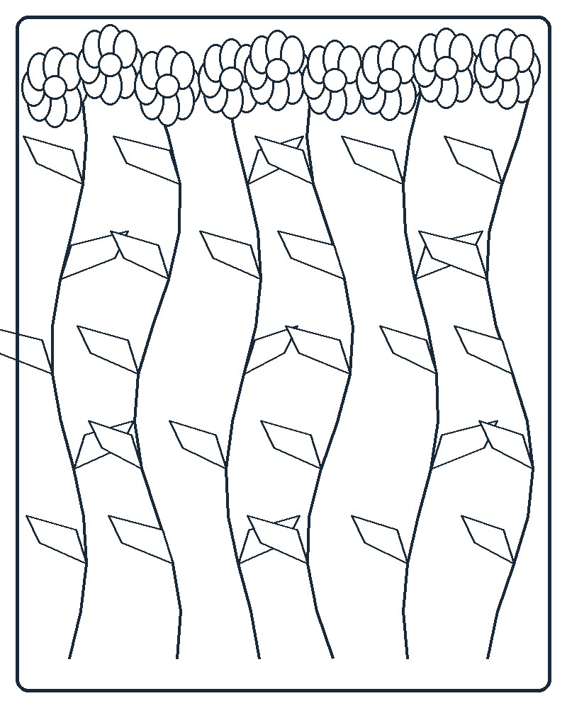 Botanical Garden Coloring Page 61 line-art preview