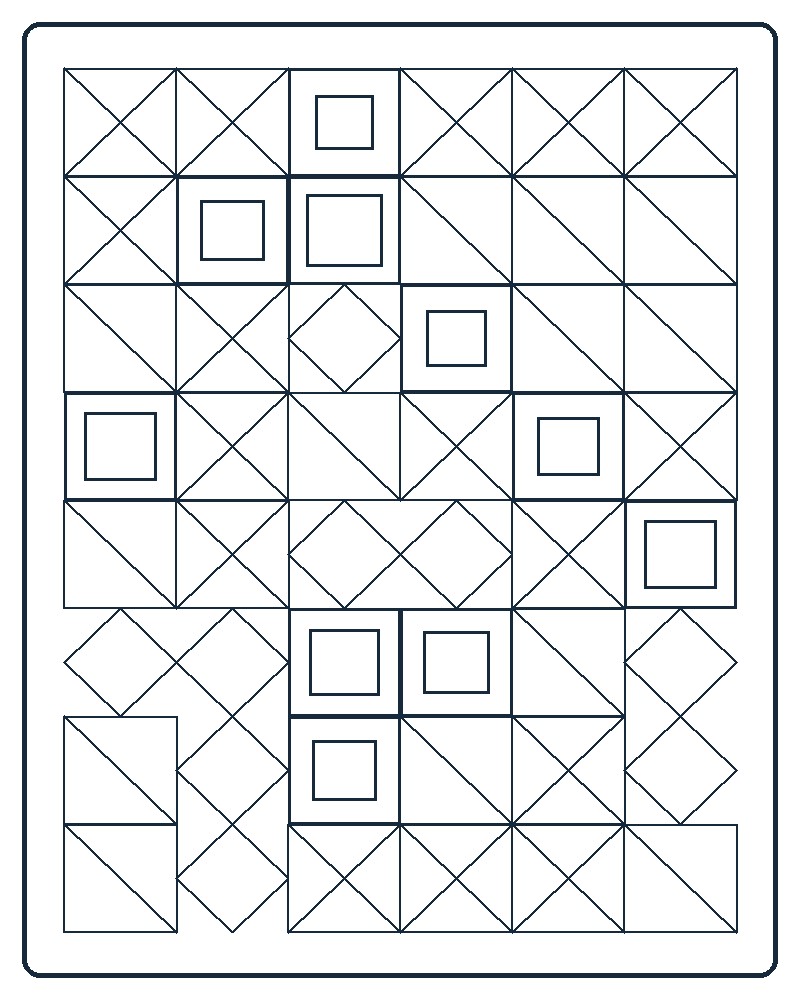 Geometric Mosaic Coloring Page 62 line-art preview