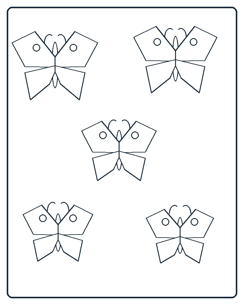 Butterfly Study Coloring Page 65 line-art preview