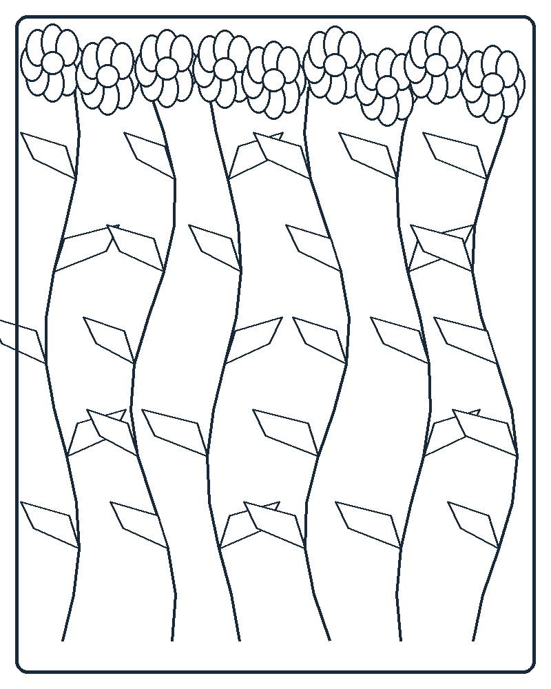 Botanical Garden Coloring Page 68 line-art preview