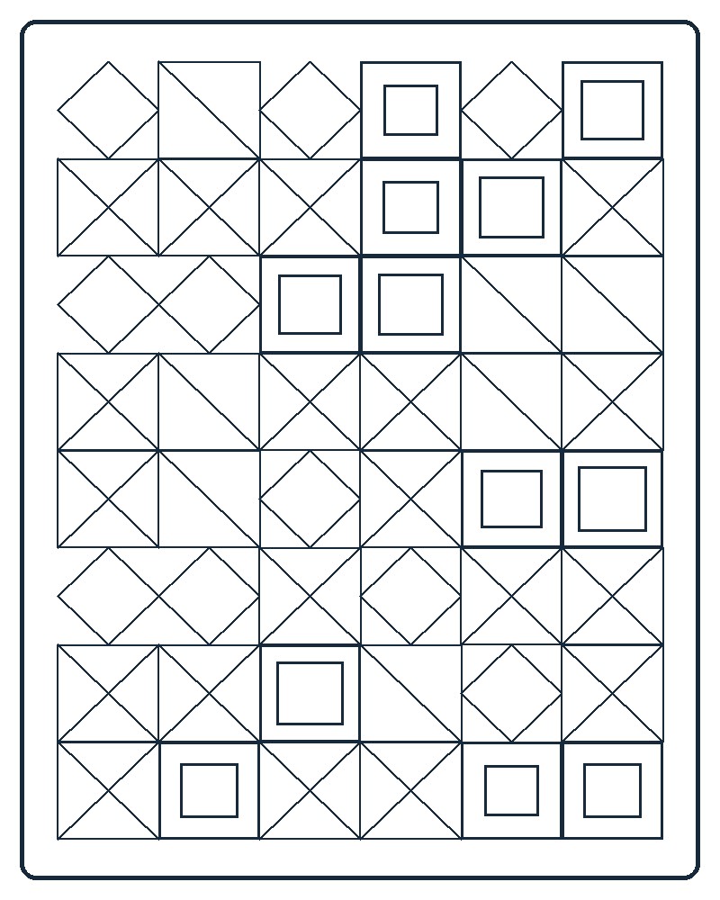 Geometric Mosaic Coloring Page 69 line-art preview