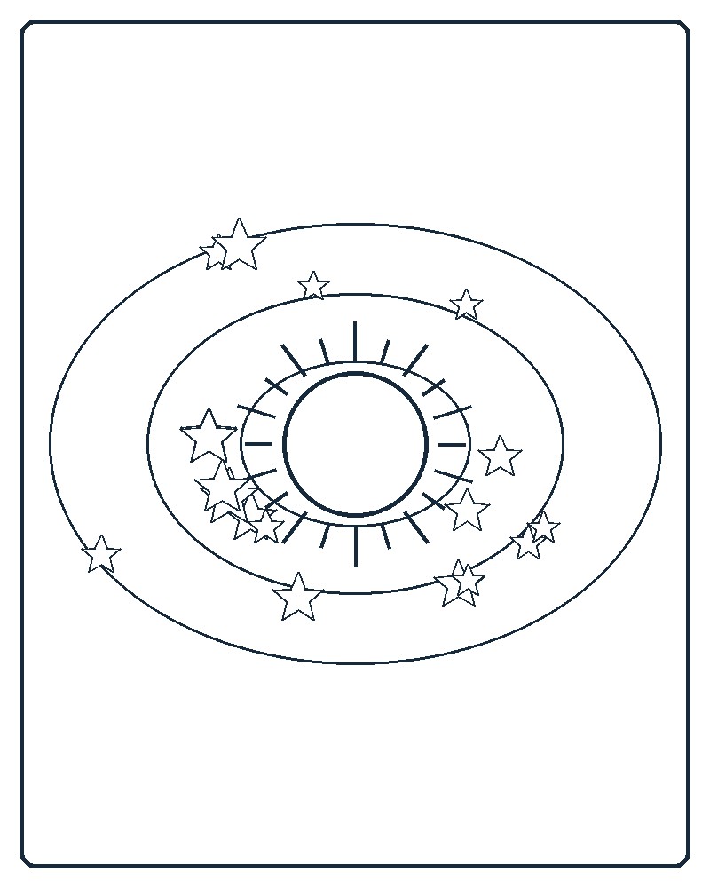 Celestial Orbit Coloring Page 71 line-art preview