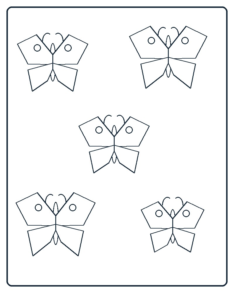 Butterfly Study Coloring Page 72 line-art preview