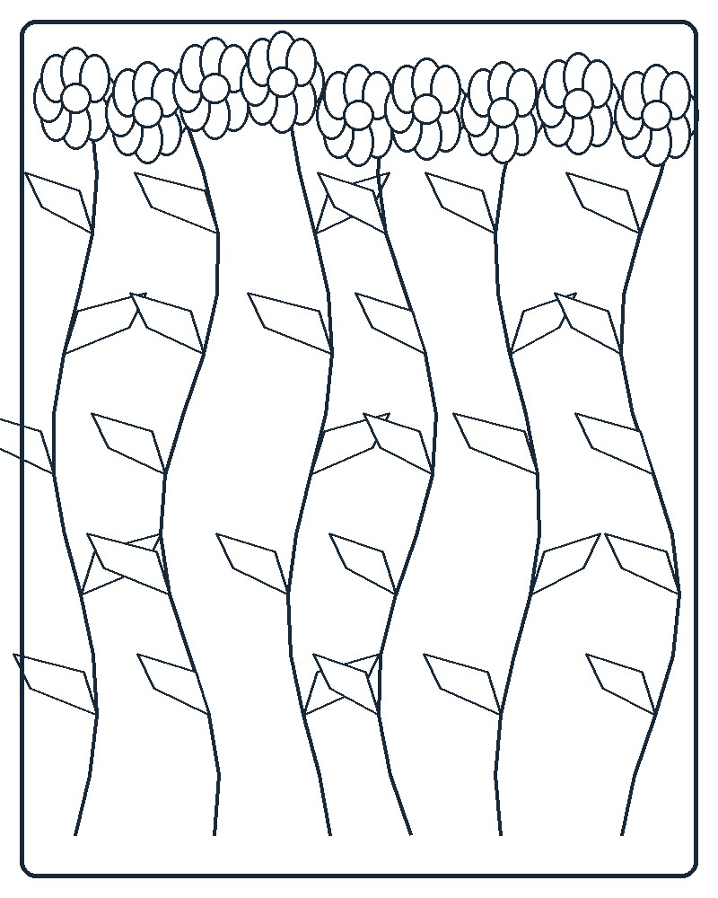 Botanical Garden Coloring Page 75 line-art preview