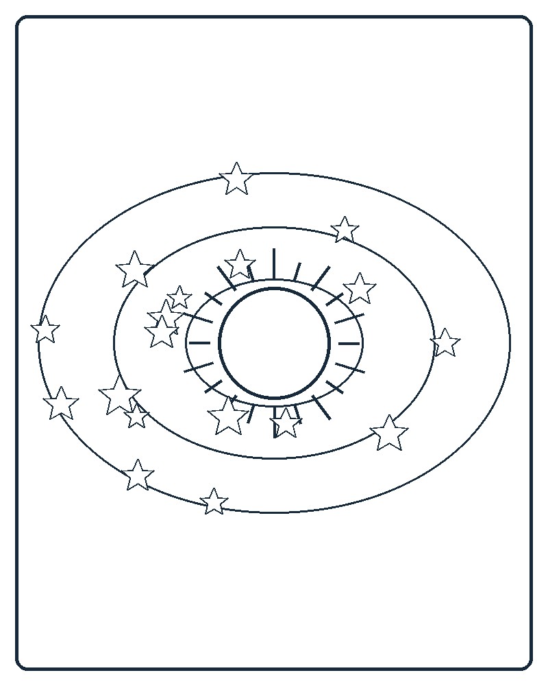 Celestial Orbit Coloring Page 78 line-art preview