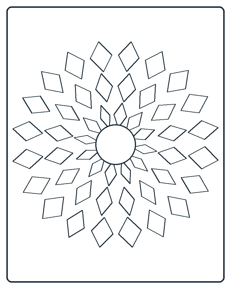 Layered Mandala Coloring Page 81 line-art preview