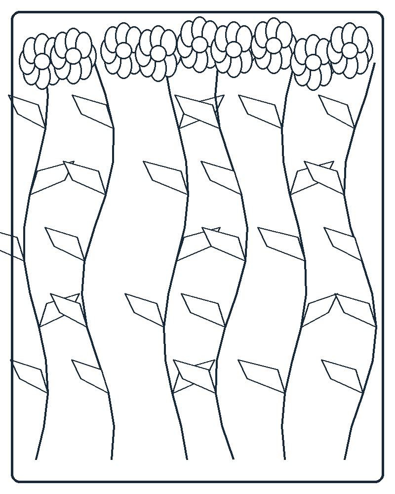 Botanical Garden Coloring Page 82 line-art preview