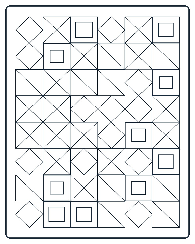 Geometric Mosaic Coloring Page 83 line-art preview