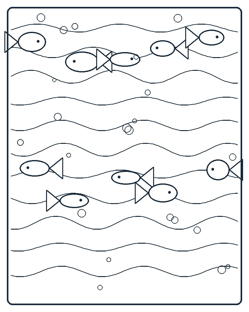 Ocean Pattern Coloring Page 84 line-art preview