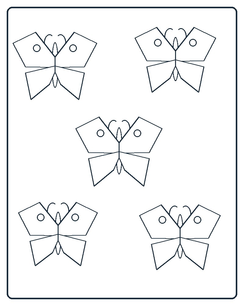 Butterfly Study Coloring Page 86 line-art preview