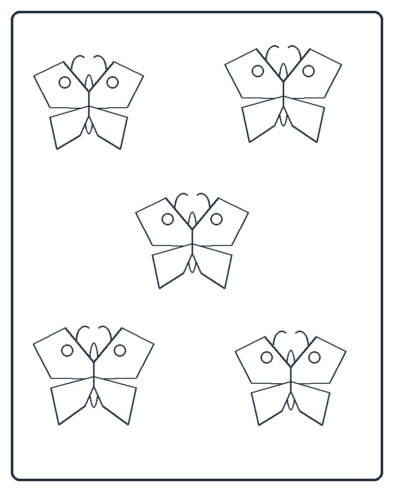 Butterfly Study Coloring Page 93 line-art preview