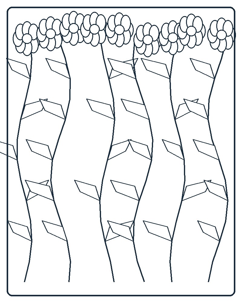 Botanical Garden Coloring Page 96 line-art preview