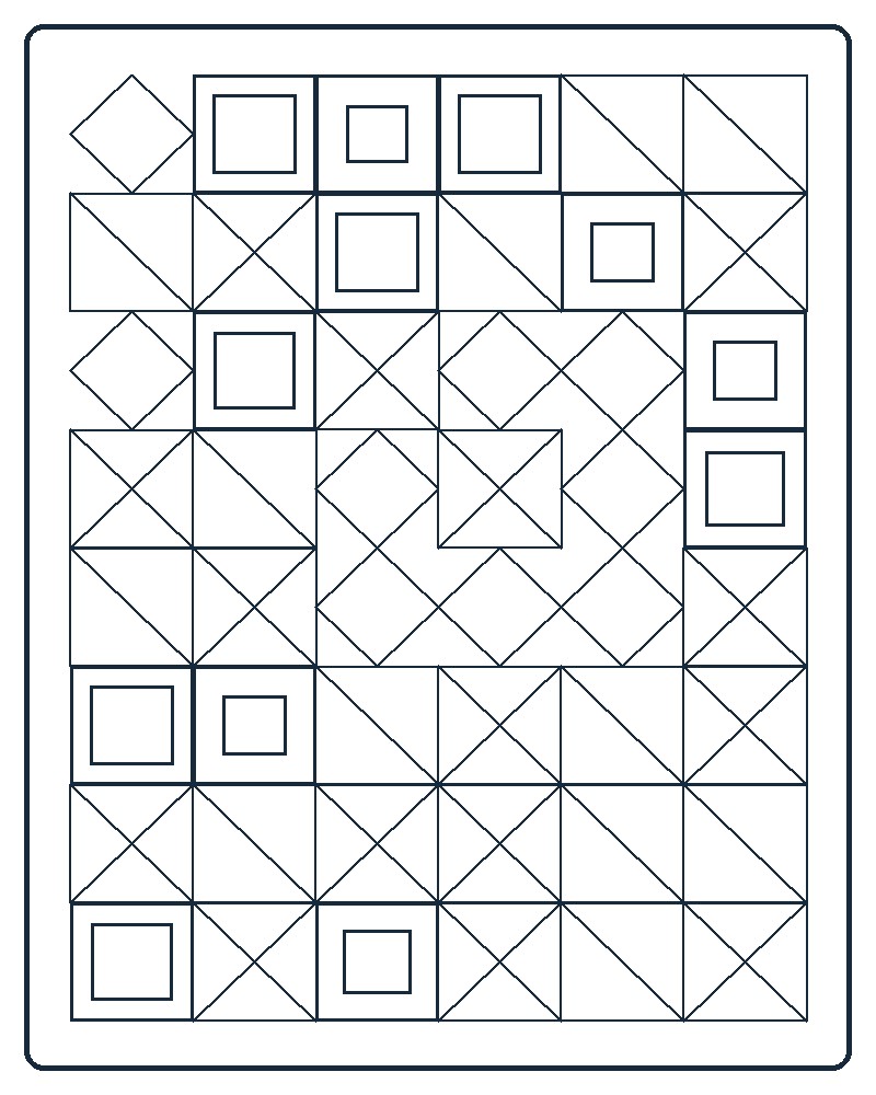 Geometric Mosaic Coloring Page 97 line-art preview