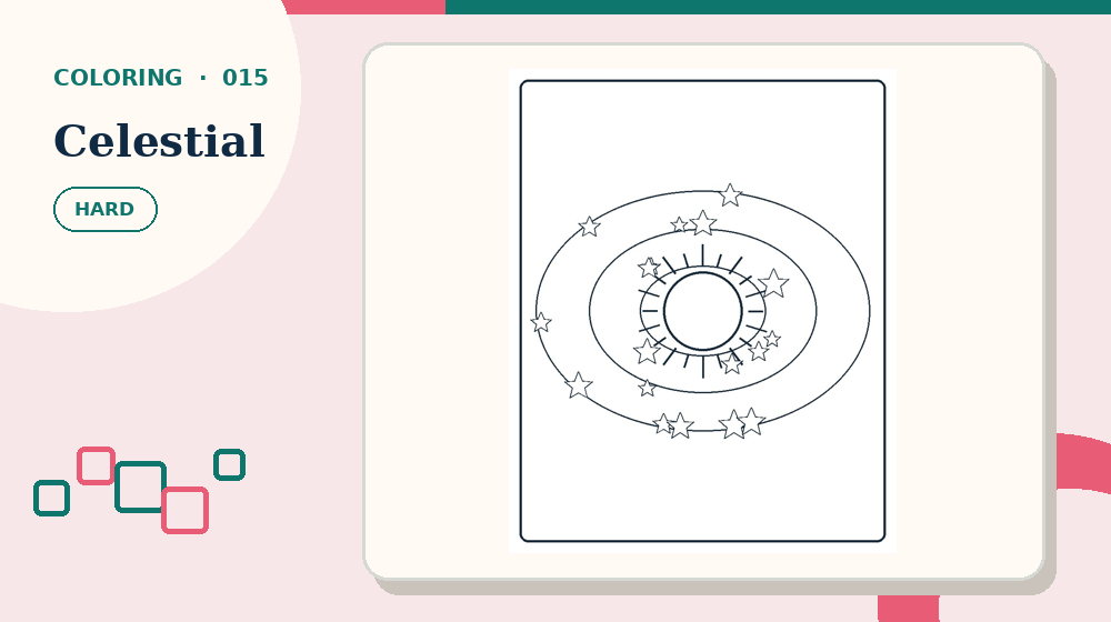 Actual celestial Coloring Pages activity preview from this puzzle page