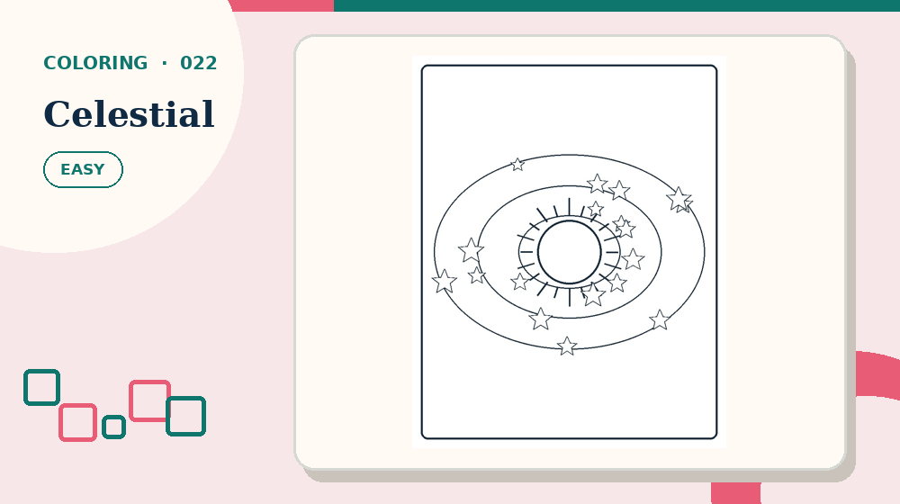 Actual celestial Coloring Pages activity preview from this puzzle page