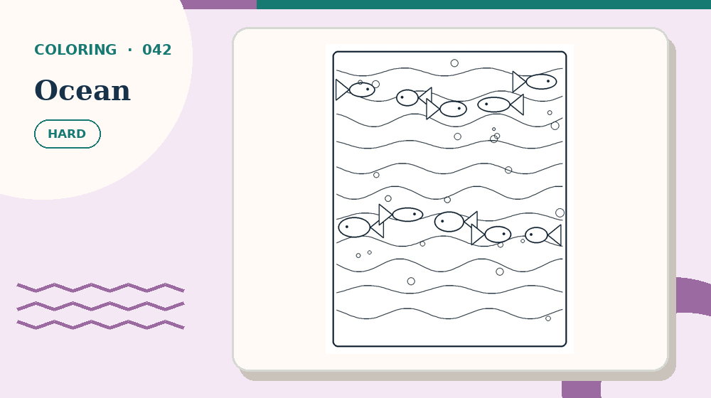 Actual ocean Coloring Pages activity preview from this puzzle page