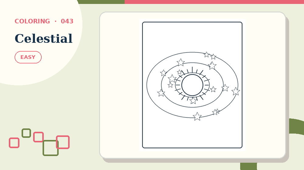 Actual celestial Coloring Pages activity preview from this puzzle page