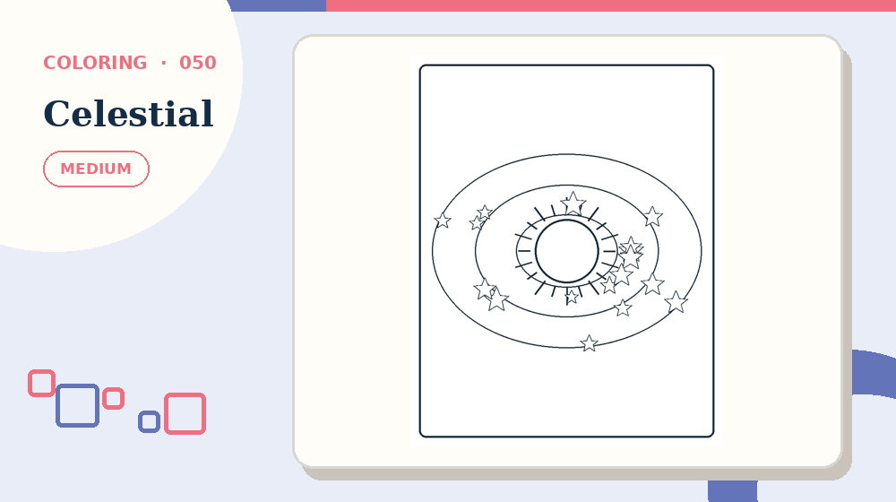Actual celestial Coloring Pages activity preview from this puzzle page