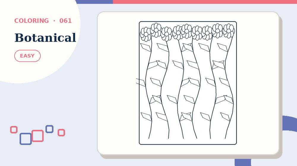 Actual botanical Coloring Pages activity preview from this puzzle page