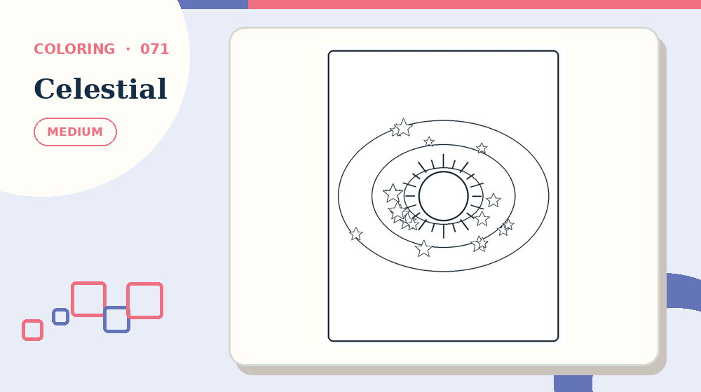 Actual celestial Coloring Pages activity preview from this puzzle page