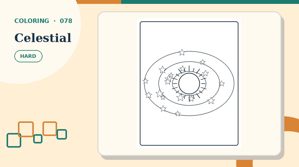 Actual celestial Coloring Pages activity preview from this puzzle page