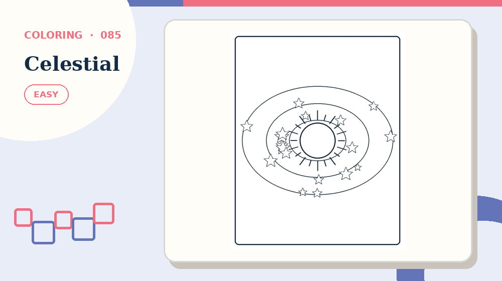 Actual celestial Coloring Pages activity preview from this puzzle page