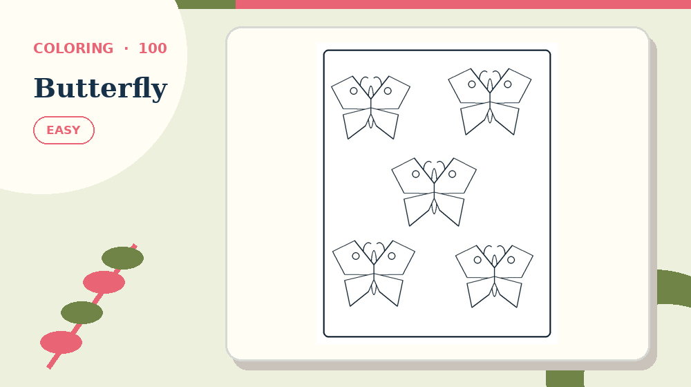 Actual butterfly Coloring Pages activity preview from this puzzle page