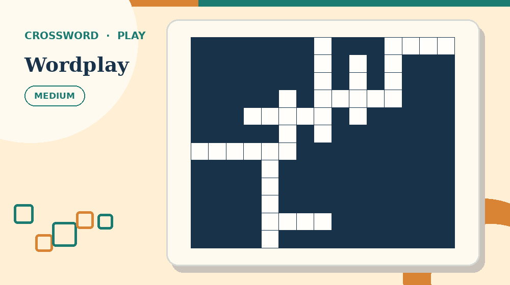 Actual wordplay Crossword activity preview from this puzzle page