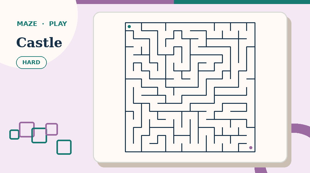 Actual castle Mazes activity preview from this puzzle page