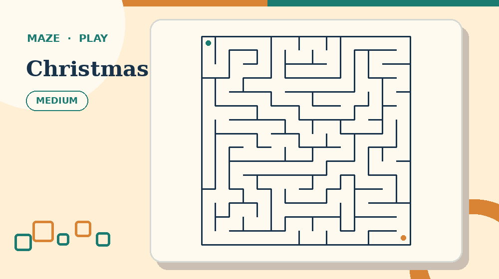 Actual christmas Mazes activity preview from this puzzle page