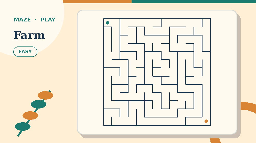 Actual farm Mazes activity preview from this puzzle page