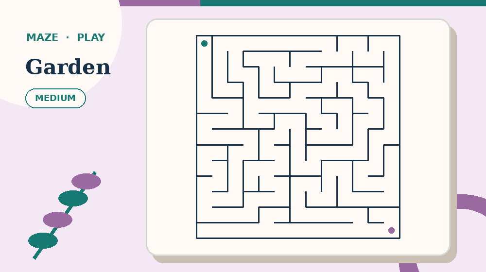 Actual garden Mazes activity preview from this puzzle page