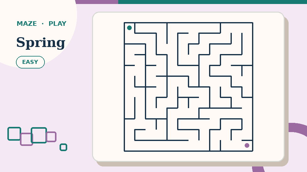 Actual spring Mazes activity preview from this puzzle page